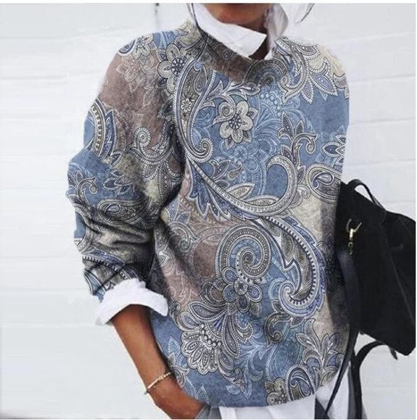 Vantara | Women's Paisley Print Relaxed Sweater - Image 2