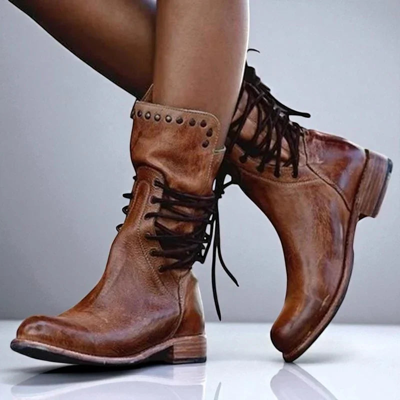 Veldara | Women's Lace-Up Ankle Boots - Image 1