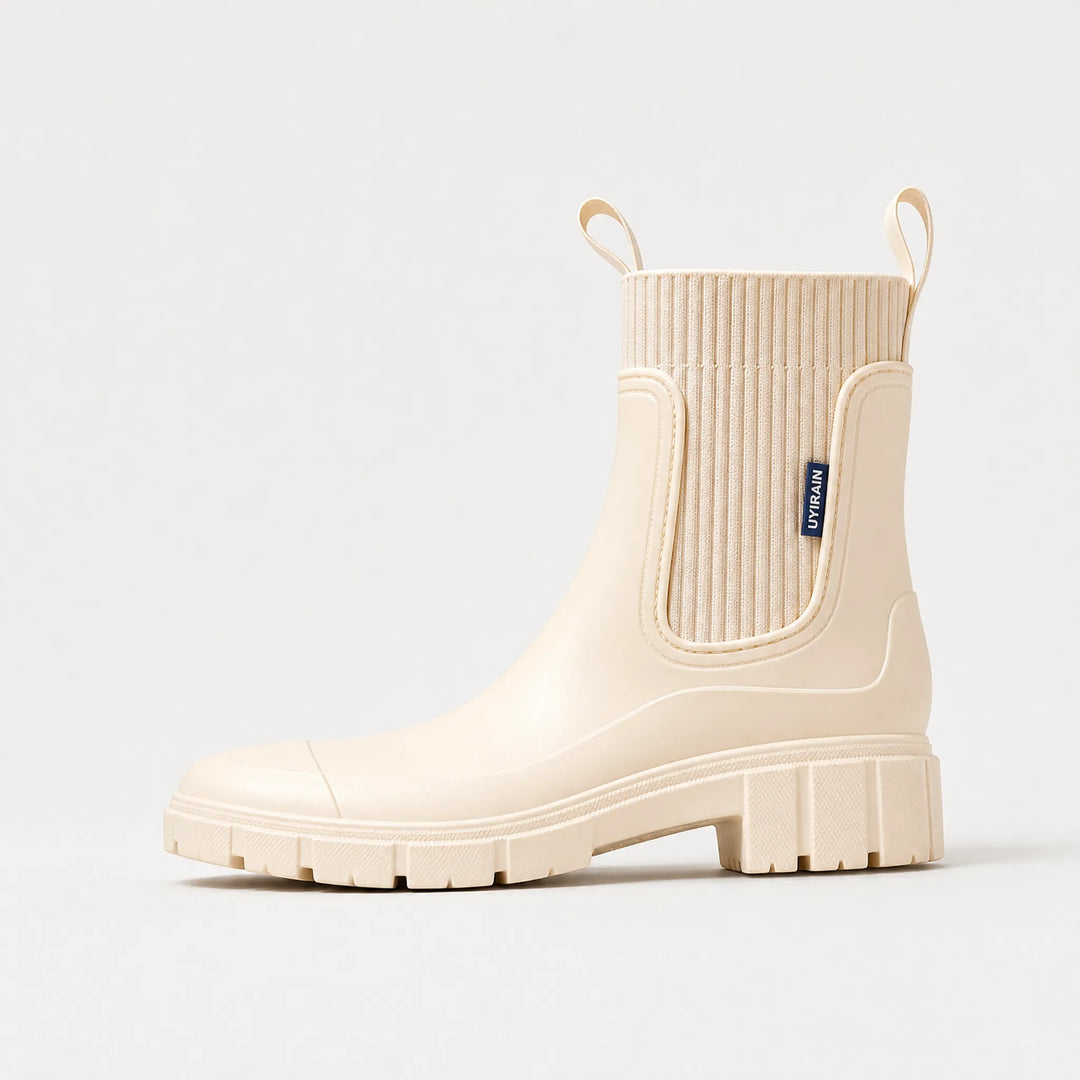 Velmara | Women's Chelsea Ankle Boots Waterproof - Cream - Image 1