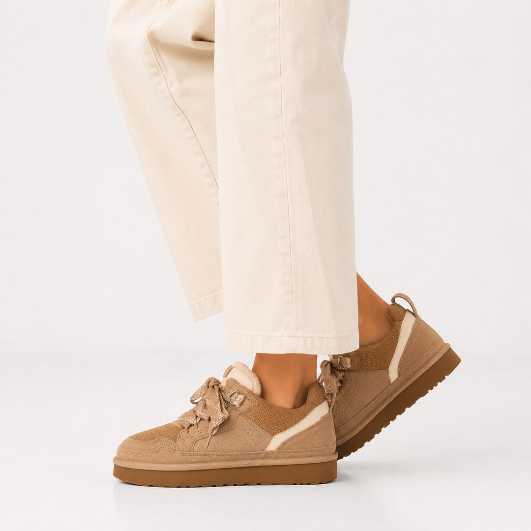 Vossara | Women's Orthopedic Winter Sneakers - Camel - Image 1