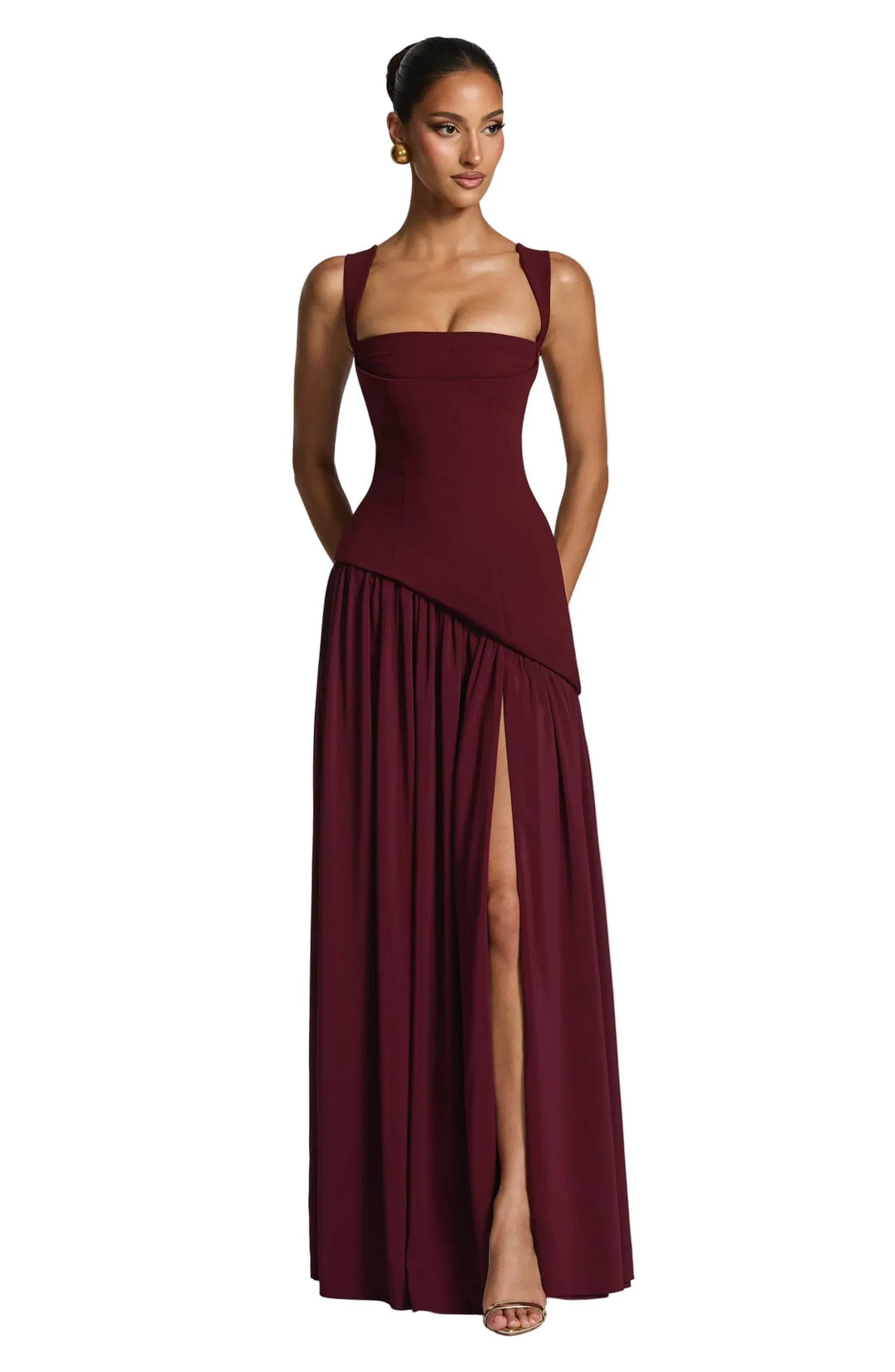 Vrelorne | Women's Formal Maxi Dress with Slit - Image 1