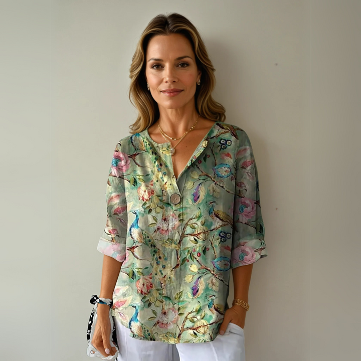 Arlene | Chic Floral Print Blouse