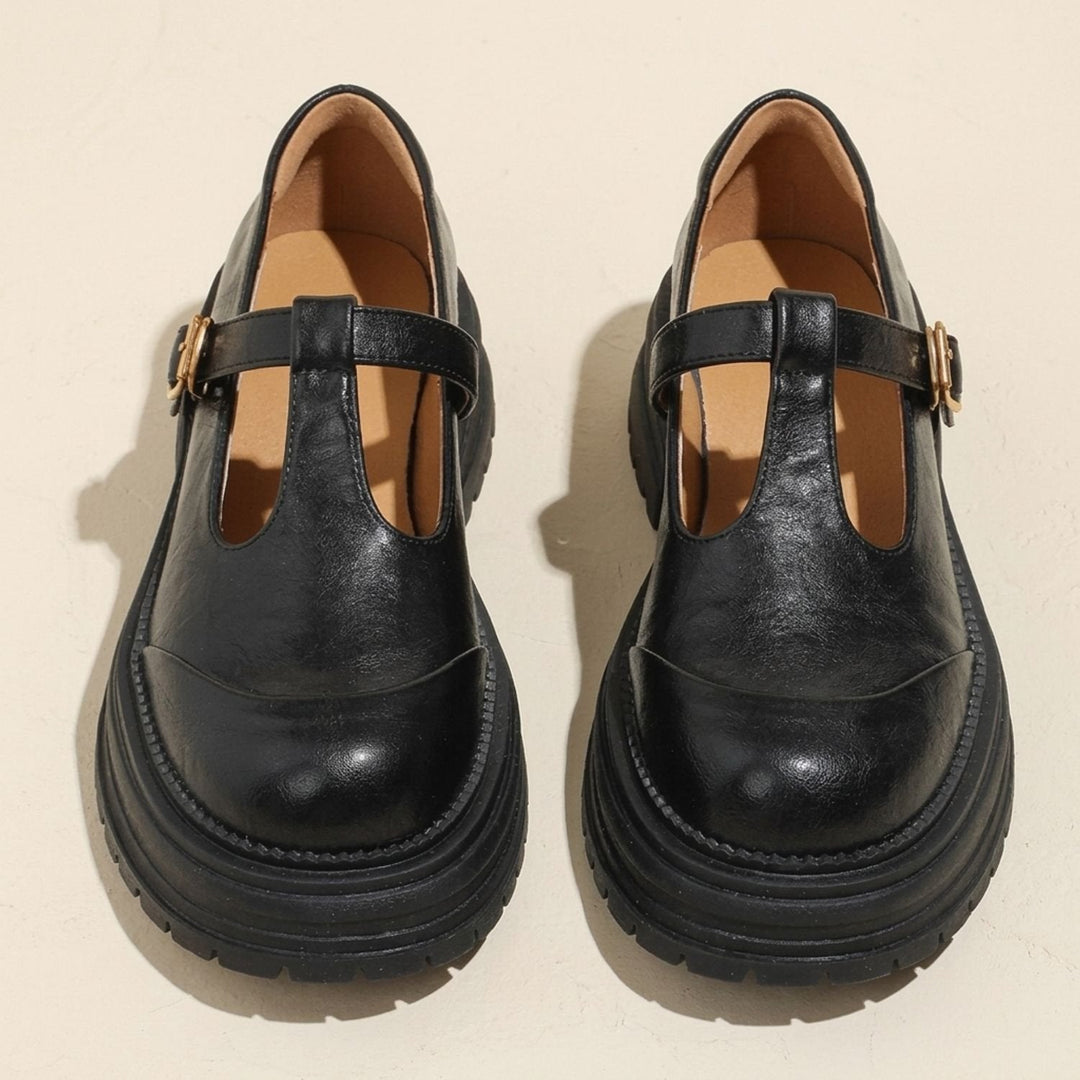 Wrenfall | Women's Platform Mary Jane Loafers - Image 1