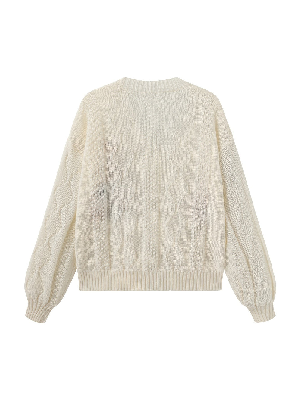 Wrenova | Women's Embroidered Cardigan - Cream - Image 2