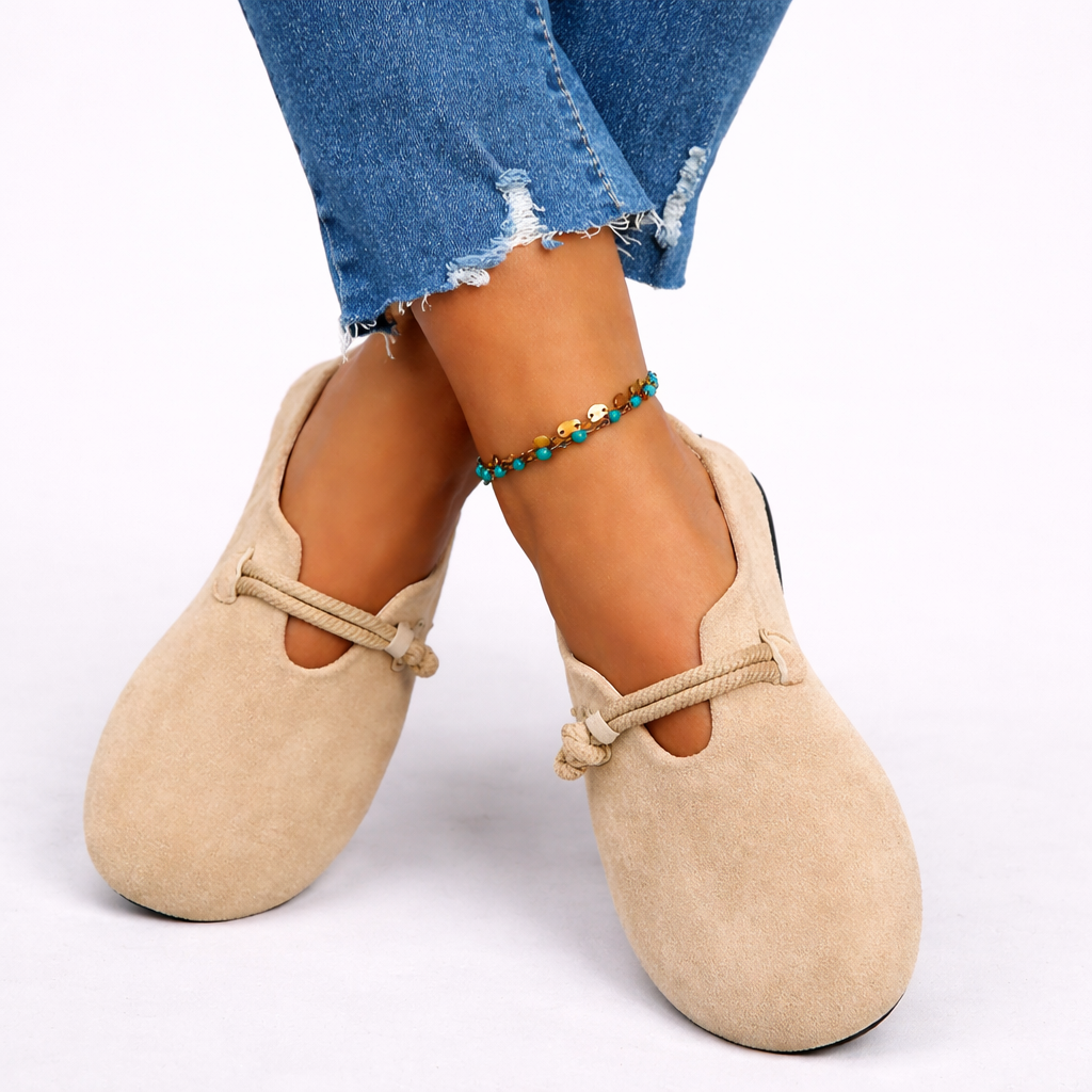 Wrenova | Women's Orthopedic Slip-On Loafers - Beige - Image 1