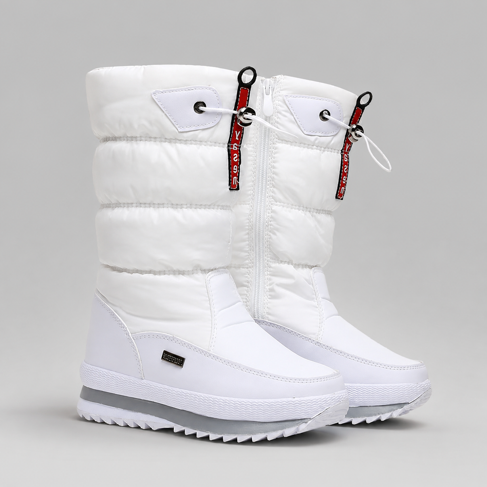 Zelvaine | Women's Winter Snow Boots Mid-Calf - White - Image 2