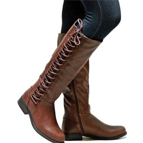 Zolvara | Women's Knee High Lace-Up Boots - Image 2