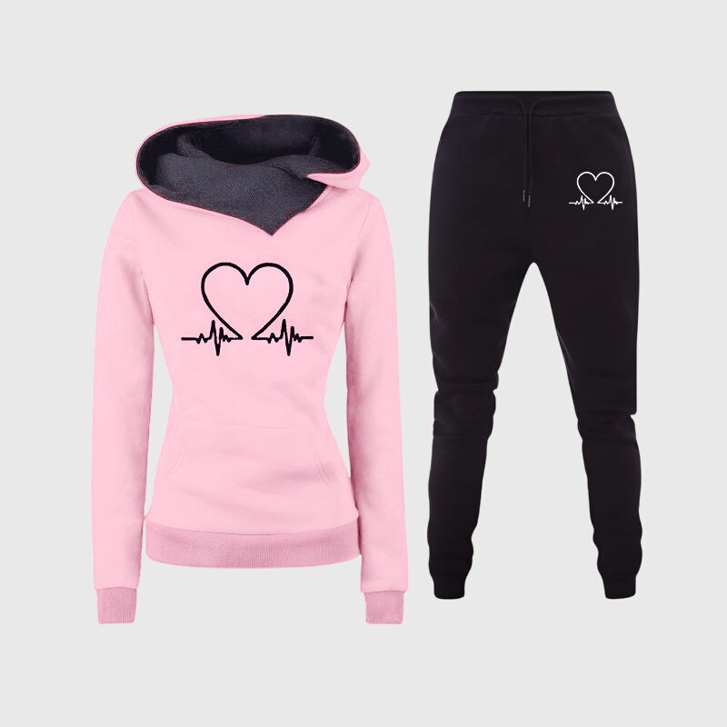 Zolveth | Women's Loungewear Set Hoodie Jogger - Pink - Image 1