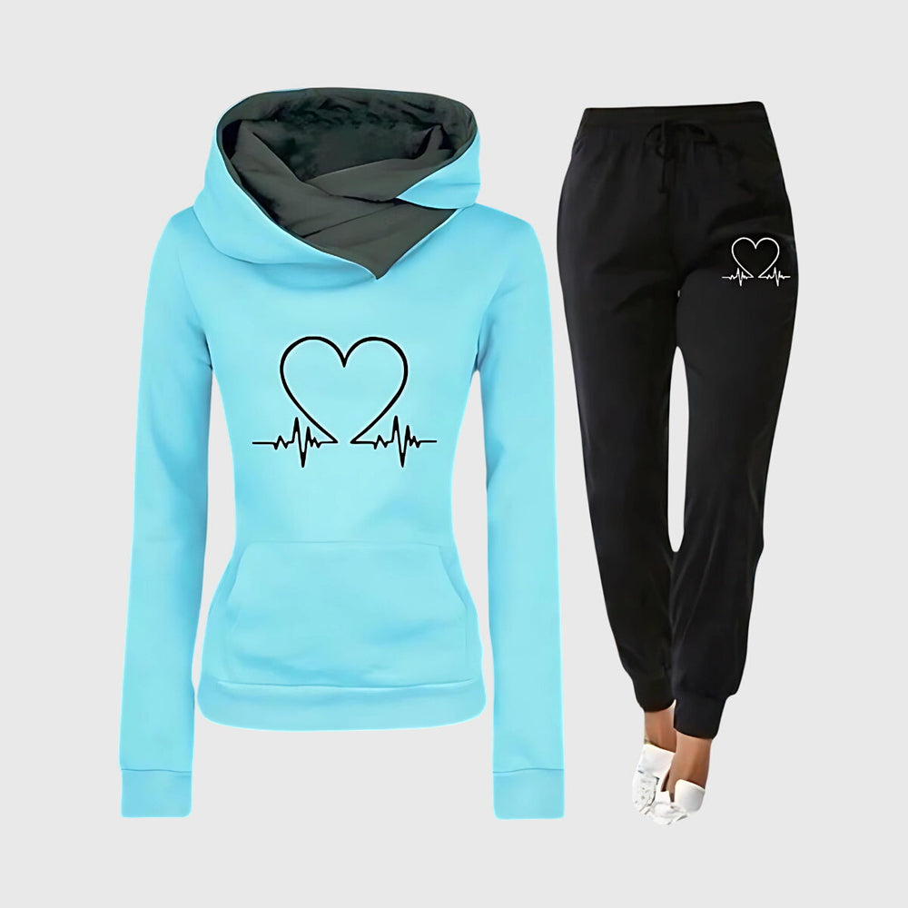 Zolveth | Women's Loungewear Set Hoodie Jogger - Pink - Image 2